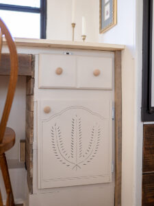vintage desk inside camper