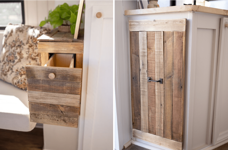 camper remodel using reclaimed wood