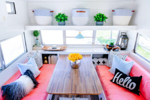 colorful vintage camper