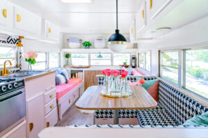 pink-infused camper remodel