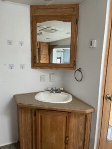 RV bathroom before