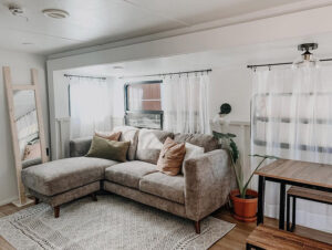 renovated RV living room