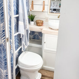 coastal RV bathroom remodel