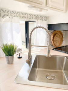 renovated RV kitchen sink