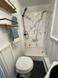 diy epoxy shower in RV