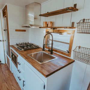 modern farmhouse camper kitchen