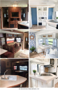 travel trailer renovation before after