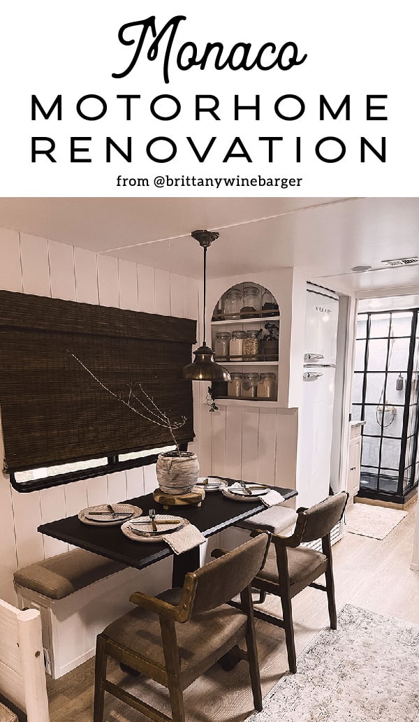 You’ll want to cozy up to the earthy hues and organic textures in this renovated Monaco Motorhome