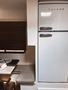 retro looking fridge in RV