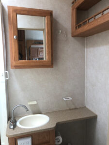 RV bathroom before reno