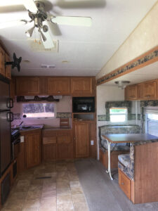 RV kitchen before reno