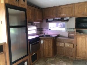 RV kitchen before reno