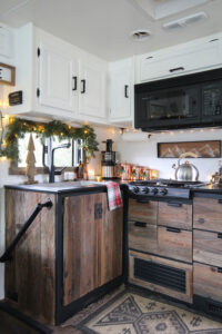Christmas RV kitchen