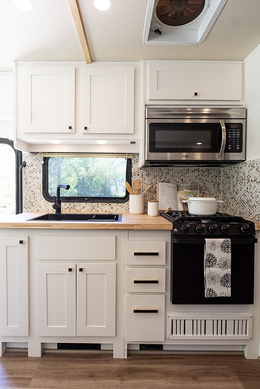 renovated motorhome kitchen