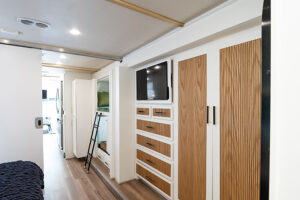 renovated rv bedroom