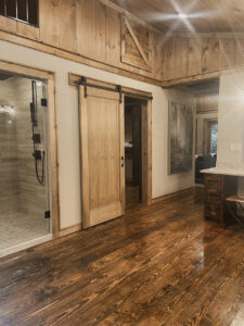 rustic modern bathroom interior