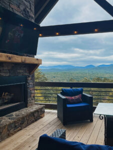 view of Blue ridge mountains from deck of mountain home