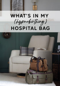 rustic canvas hospital bag for labor and delivery