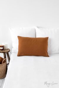 cinnamon linen pillow cover